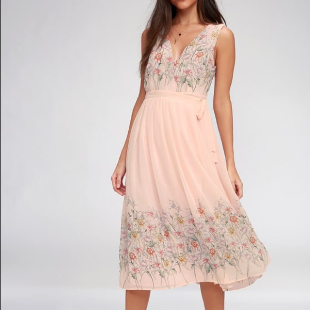 NWT Bristol Blush Pink Midi Dress